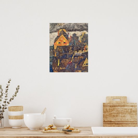Schiele - De oude Stad (Dode Stad) 1912 Poster (Keuken)