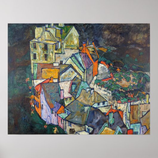 Schiele - einde van de stad poster (Voorkant)