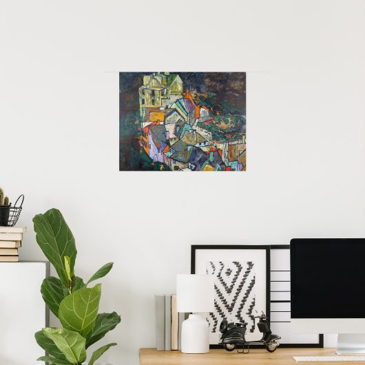 Schiele - einde van de stad poster (Thuiskantoor)