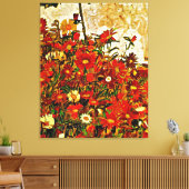 Schiele - Flowers, fijne kunst Canvas Afdruk (Insitu (Woonkamer))