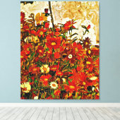 Schiele - Flowers, fijne kunst Canvas Afdruk (Insitu (Houten vloer))