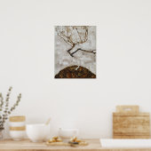 Schiele - Kleine boom in de late herfst Poster (Keuken)