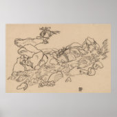 Schiele - Mountain Stream 1917 Poster (Voorkant)