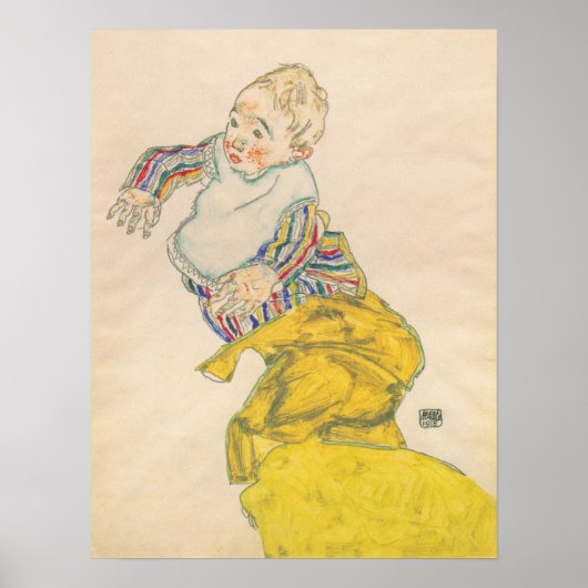 Schiele - neef Anton Peschka 1915 Poster (Voorkant)