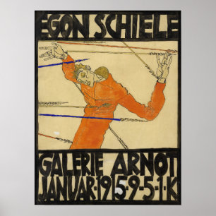 Schiele - Poster voor expositie in de Galerie Ar..