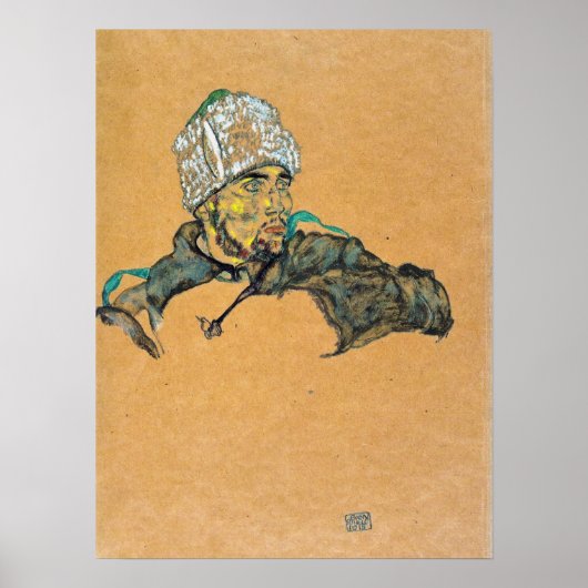 Schiele - Russische krijgsgevangene met vier Pet Poster (Voorkant)