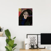 Schiele - treurende vrouw poster (Thuiskantoor)