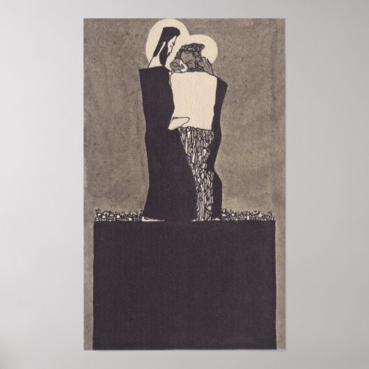 Schiele - Twee Mannen 1909 Poster (Voorkant)