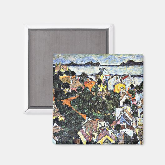 Schiele - Zomerlandschap, Krumau Magneet (Voorkant / Achterkant)