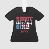 Schiet als een meisje patriottische boogschieten c ornament (achterkant)