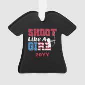 Schiet als een meisje patriottische boogschieten c ornament (voorkant)