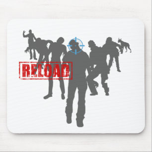 Schiet de Zombies neer - game over de schotwapon Muismat
