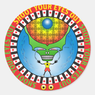 Schiet je ogen uit ronde sticker