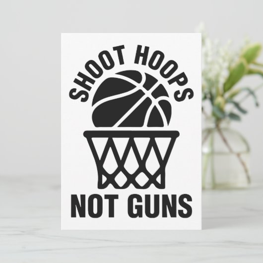 schiet met hoepels niet met geweren basketbal t-sh (Staand voorkant)