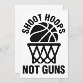 schiet met hoepels niet met geweren basketbal t-sh (Voorkant / Achterkant)