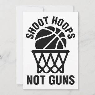 schiet met hoepels niet met geweren basketbal t-sh