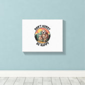 Schiet niet op, wees blij met het officiële sloth- canvas afdruk (Insitu (Houten vloer))