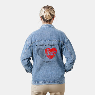Schiet op doel, hoop op liefde denim jacket