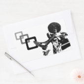 Schiet op! Graffiti van Ms.Take Rechthoekige Sticker (Envelop)