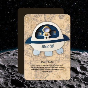 Schiet op! Het Astronaut Baby shower Informatiekaartje
