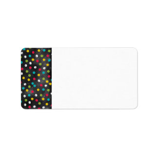 Schiet op! Rainbow Polka Dots - Krijtbord Print Etiket
