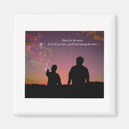 Schiet op voor de maan magneet (Voorkant)