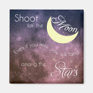 Schiet op voor de Moon Inspirerend Magnet Magneet