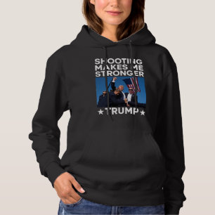 Schieten maakt me sterker Trump Fight Rally Shot Hoodie