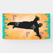 Schietend doel Zombie Verjaardagsfeestbanner Spandoek (Horizontaal)
