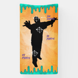 Schietend doel Zombie Verjaardagsfeestbanner Spandoek