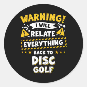 Schijf Golf _11 Ronde Sticker