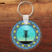 Schijf Golf Abstract mandje 5 Sleutelhanger (Voorkant)