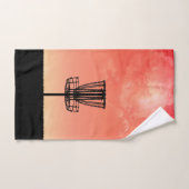 Schijf Golf Basket Silhouette Bad Handdoek (Handdoek)