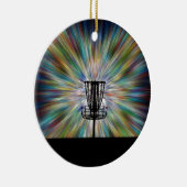 Schijf Golf Basket Silhouette Keramisch Ornament (Rechts)