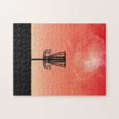 Schijf Golf Basket Silhouette Legpuzzel (Horizontaal)