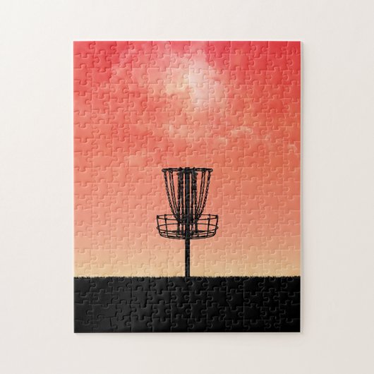 Schijf Golf Basket Silhouette Legpuzzel (Verticaal)