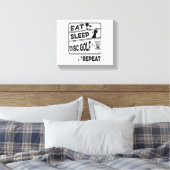 Schijf Golf Eat Sleep Herhalen Canvas Afdruk (Insitu (Slaapkamer))