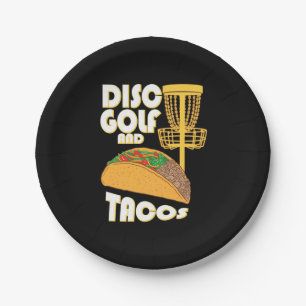 Schijf Golf en Tacos Papieren Bordje