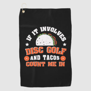 Schijf Golf en Tacos tellen me in Golfhanddoek