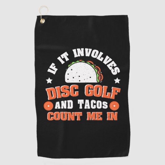 Schijf Golf en Tacos tellen me in Golfhanddoek (Voorkant)