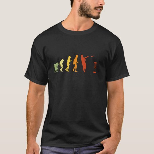 Schijf Golf Evolution Funny Frolf Golf Basket T-shirt (Voorkant)