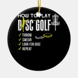 Schijf Golf Frisbee Disk Humor afspelen Keramisch Ornament