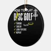 Schijf Golf Frisbee Disk Humor afspelen Keramisch Ornament (Links)