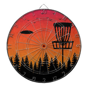 schijf Golf Frisbee Player Retro Dartbord