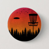  schijf Golf Frisbee Player Retro Ronde Button 5,7 Cm (Voorkant)