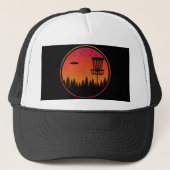 schijf Golf Frisbee Player Retro Trucker Pet (Voorkant)