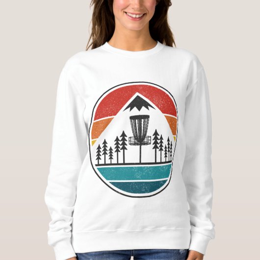 schijf Golf Frolf Retro Frisbee Disk Golfer Trui (Voorkant)