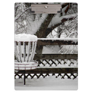 Schijf Golf Goal Post in sneeuw Klembord