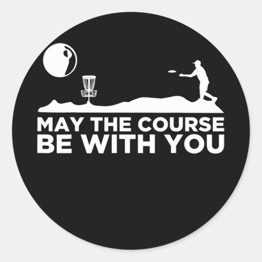 Schijf Golf kan de cursus bij u zijn Ronde Sticker (Voorkant)