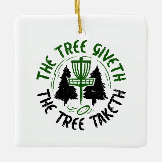 Schijf Golf Keramisch Ornament (Voorkant)